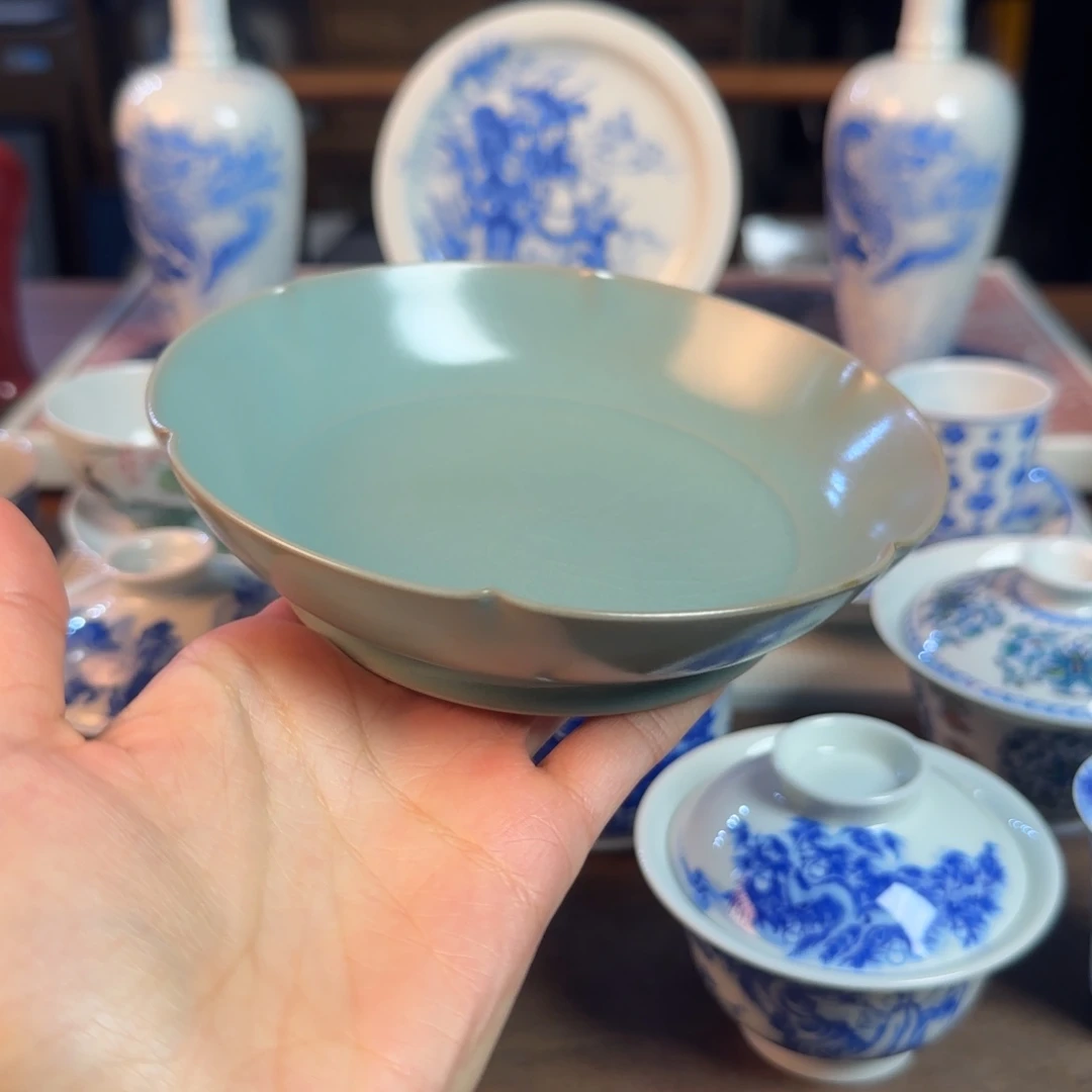 汝窑汝瓷全手壶承放漏