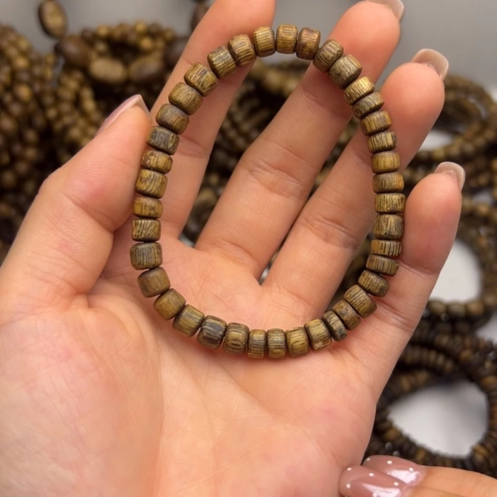 沉香沉香碎屑种植奇楠桶珠卡07