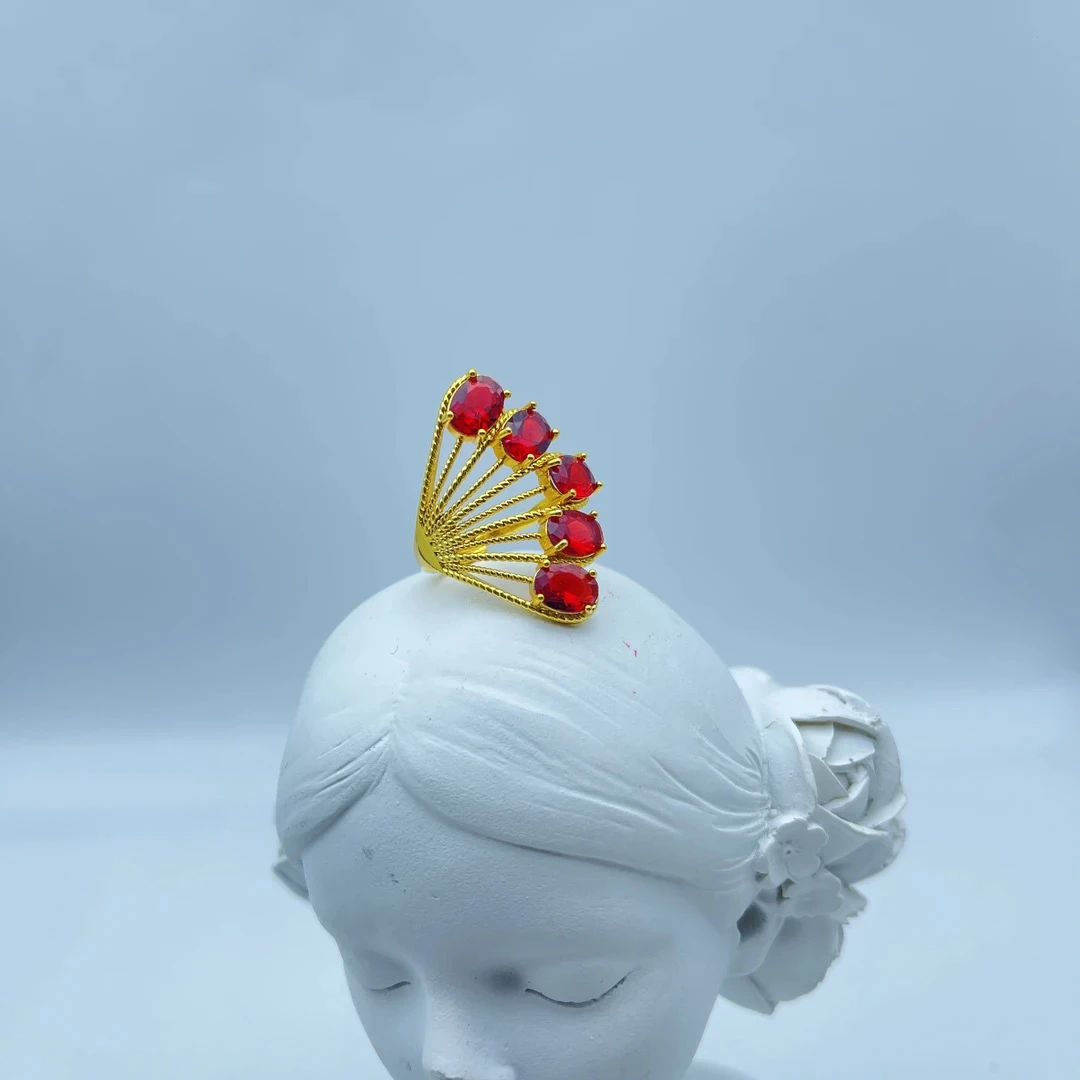 铜合金戒指 DANA altunpusun金店同款红高档戒指 79