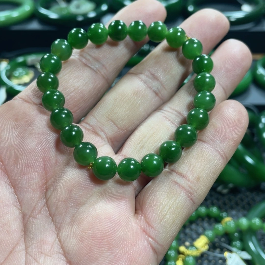 输***赢和田玉（碧玉）未镶嵌手链