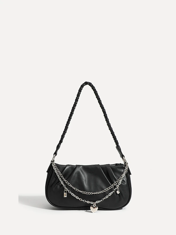 胜凝日记 (BFR)88855 小清新云朵腋下包高级感链条褶皱方形百搭