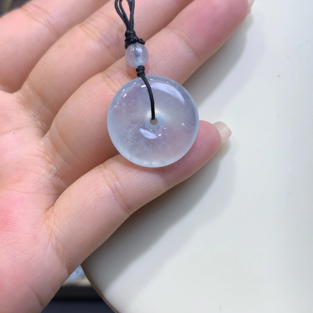 翡翠未镶嵌颈饰平安扣21.1*6