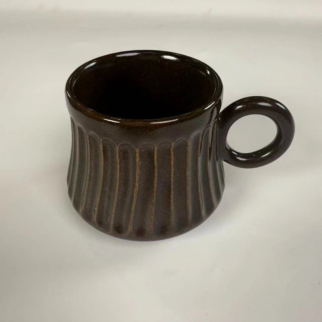 【见珊专属】双非遗全手工黑金拉花咖啡杯