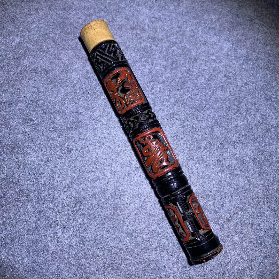 清代竹雕香筒/山东省传承文物商店库出120601