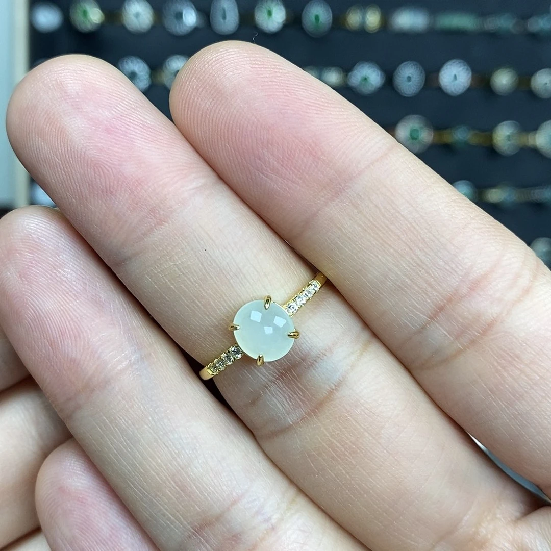 翡翠银S925镶嵌戒指