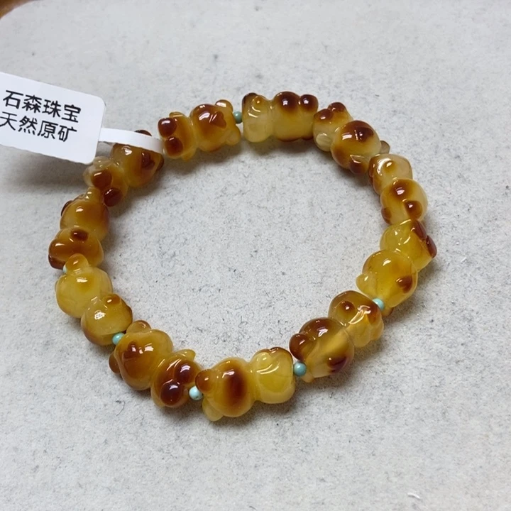 蜜蜡未镶嵌裸石手串