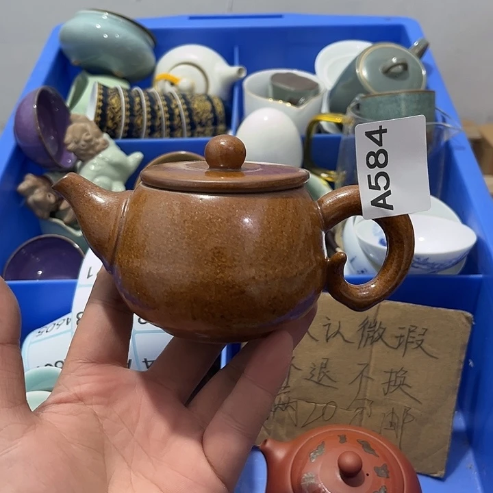 小***1瓷片茶摆件微瑕介意勿拍