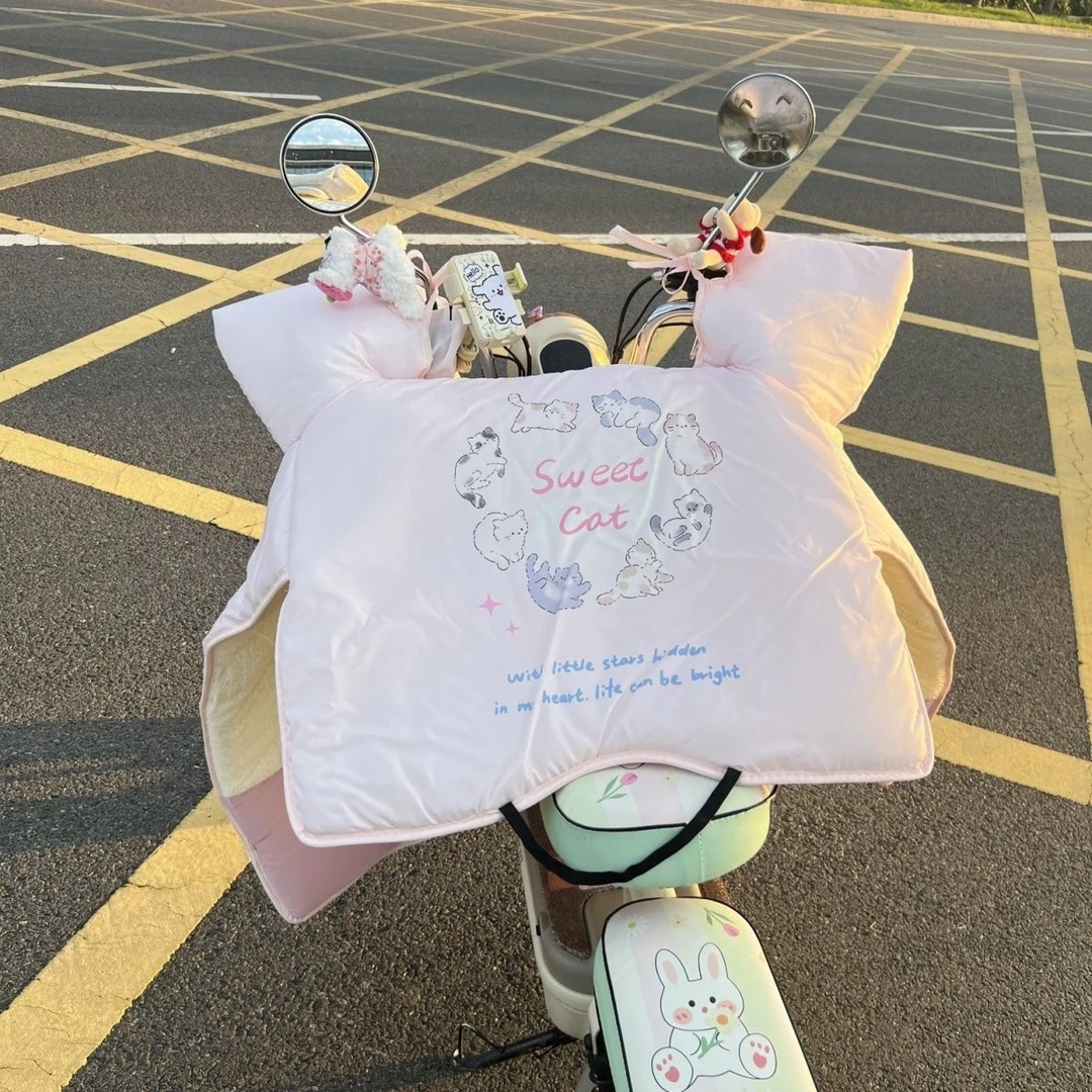 电动车挡风冬季新款加绒加厚防水防寒多层保温电动车摩托车通用JY