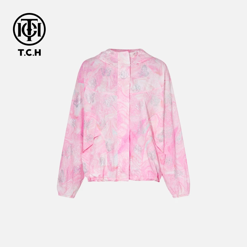 TCH轻奢烫钻工艺时尚休闲百搭气质舒适外套女T757E1008tch