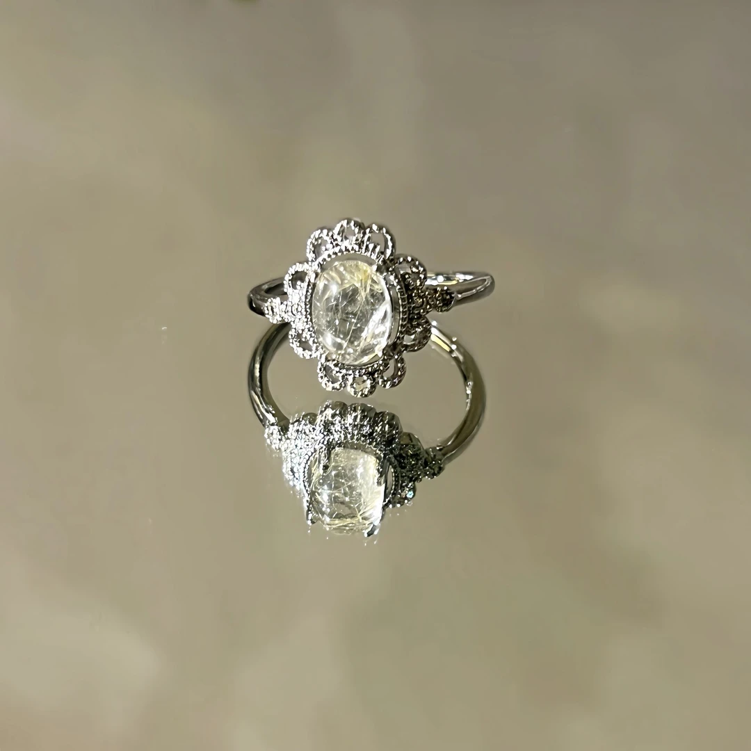 【财通】天然金发晶开口戒