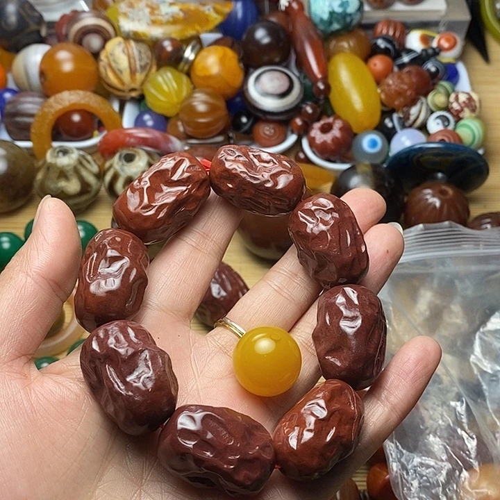 半***仙玛瑙/玉髓合金珠宝半成品