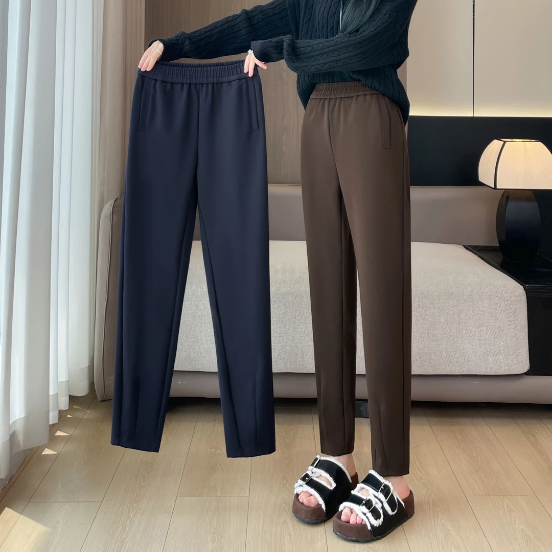 运动裤女秋冬女裤2025新款今年流行爆款女士加绒休闲哈伦萝卜裤子