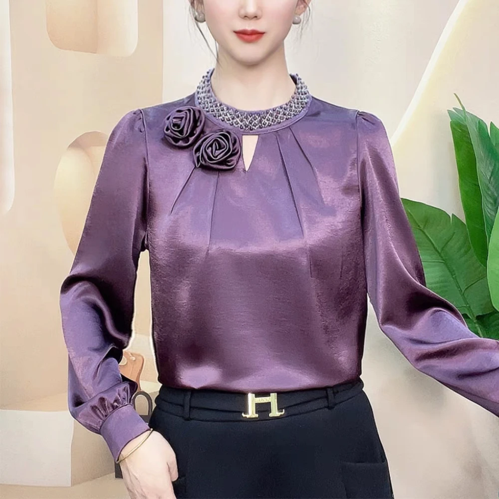 新款春季时尚设计感上衣气质百搭洋气衬衣女宽松遮肉显瘦衬衫