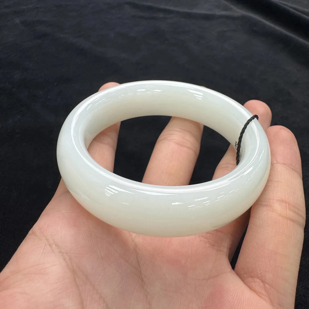 【老掌柜】天然和田玉白玉手镯/AHI071902/多样性发一