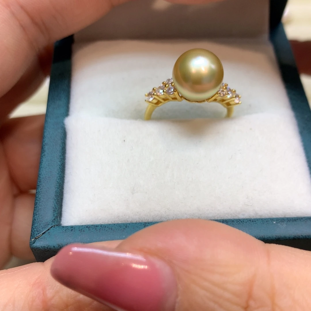 海水珍珠戒指银S925镶嵌