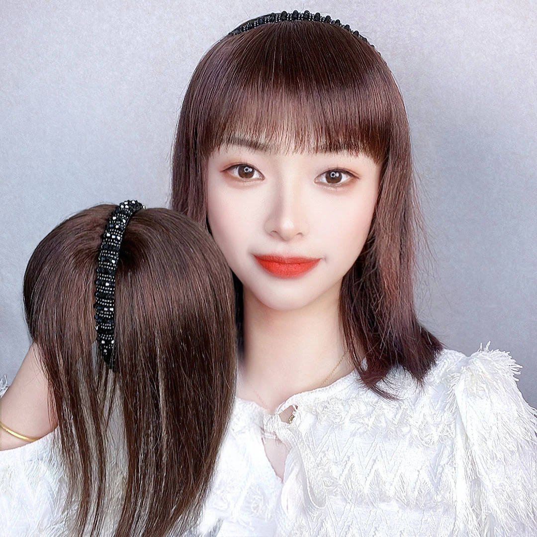 全真发【水钻直发发箍】女士夏季减龄轻薄发箍假发片增发量遮白发