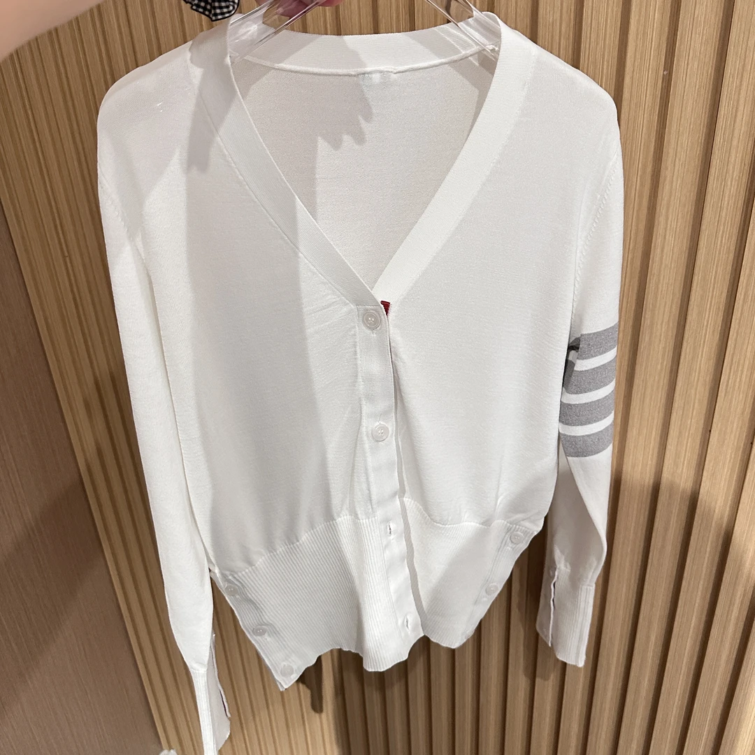 冰丝夏季开衫 撞色拼接织带开衫