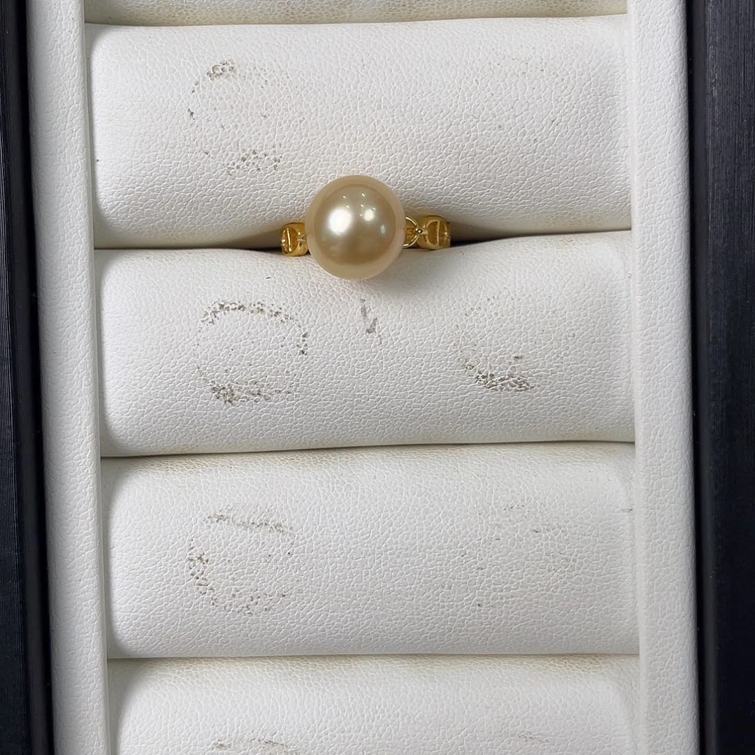 海水珍珠戒圈银S925镶嵌