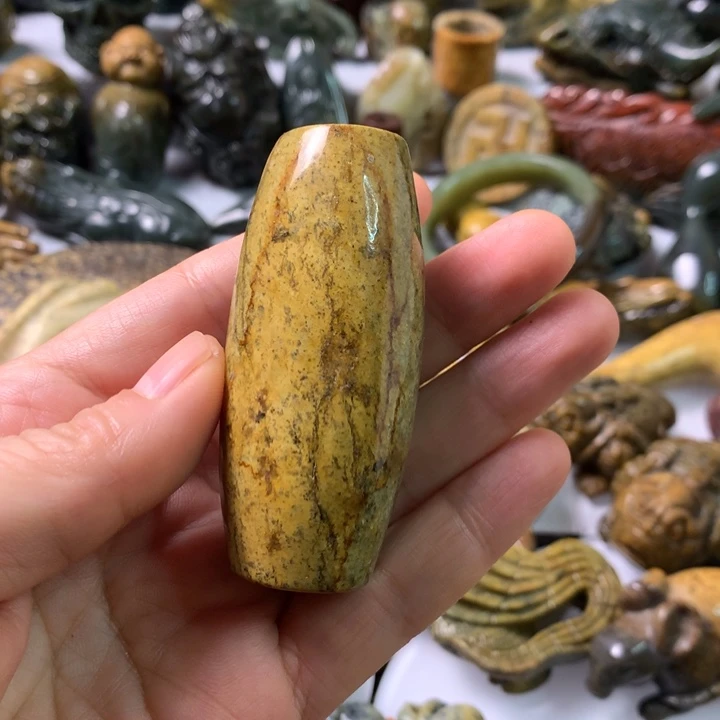 未镶嵌岫岩河磨玉（透闪石质玉）笔搁