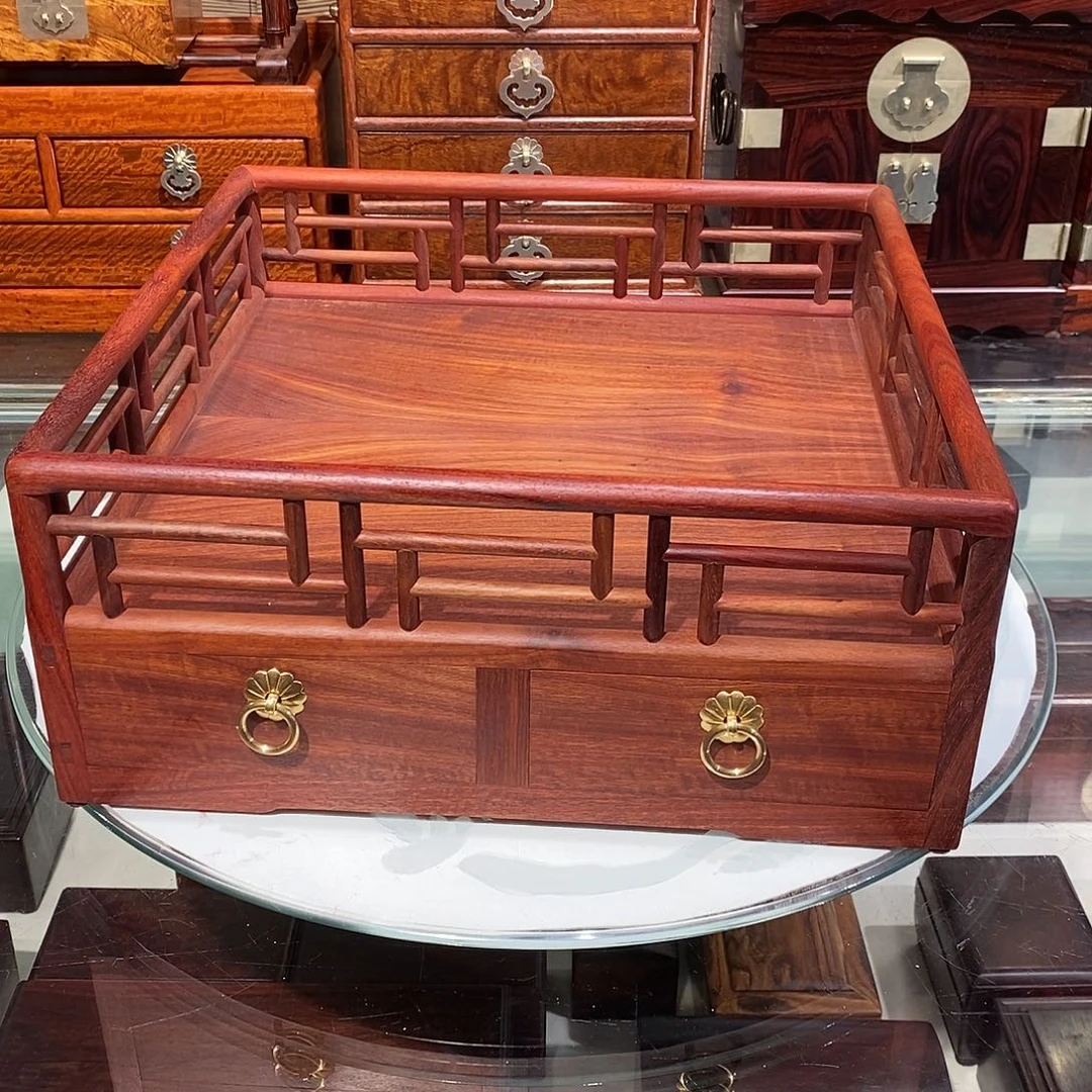 染料紫檀（血檀）王款都城盘