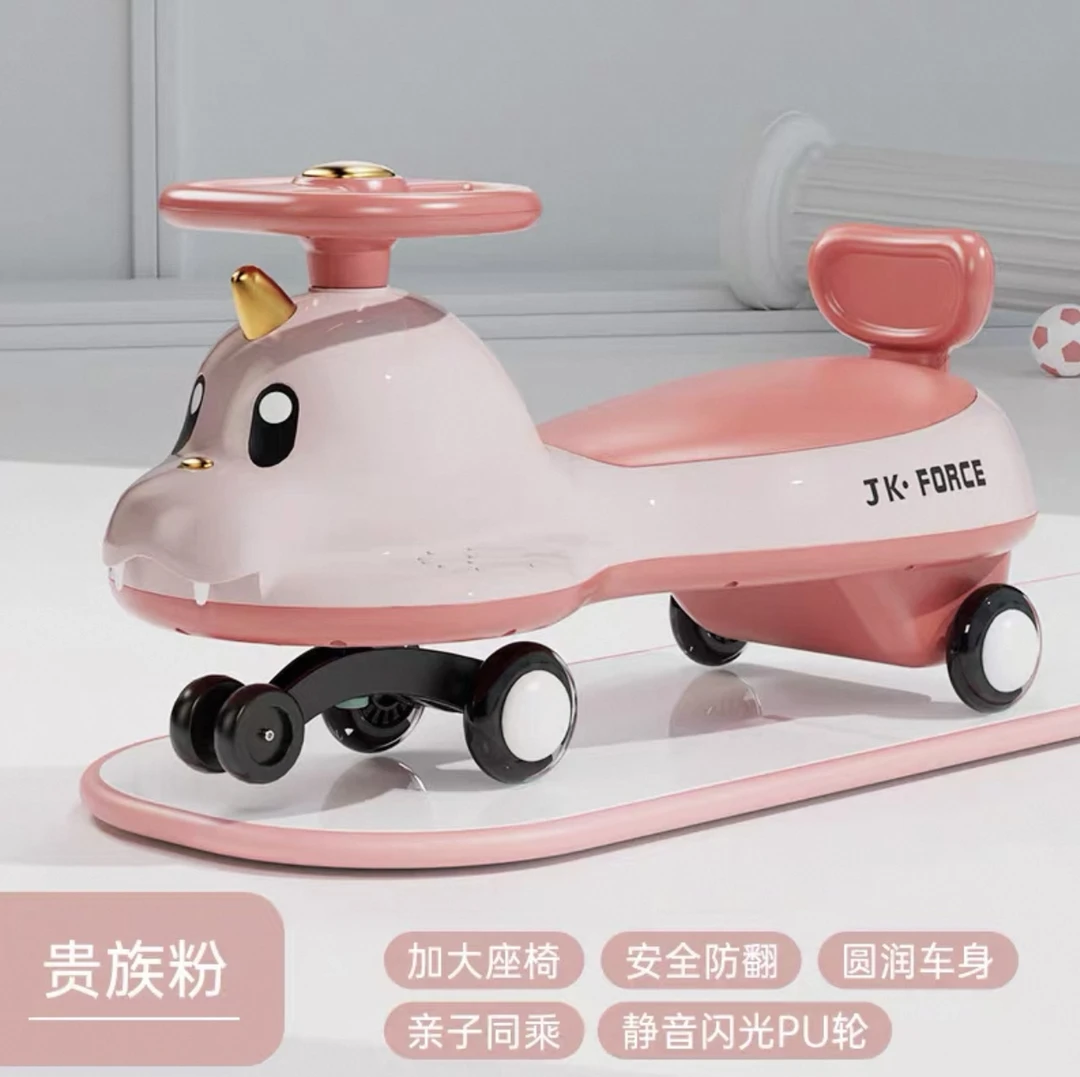 西藏包邮，小海兽儿童安全滑行车，3C认证闪光PU轮1-4岁男女通用