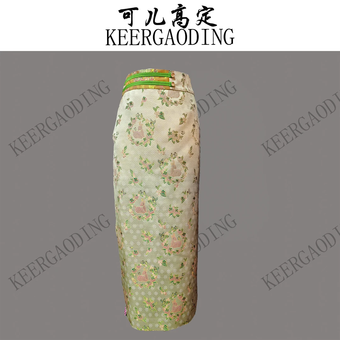 【可儿•高定】芳香非遗宋锦高端新中式自带玫瑰花香半裙KD-53290065