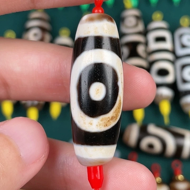 玛瑙/玉髓裸珠37.3 13.3 行运天地星辰图腾