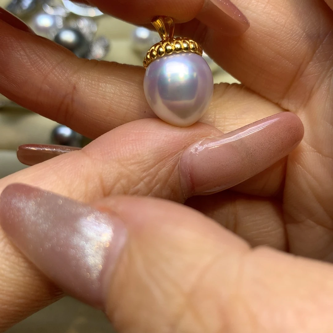 颈饰银S925镶嵌海水珍珠