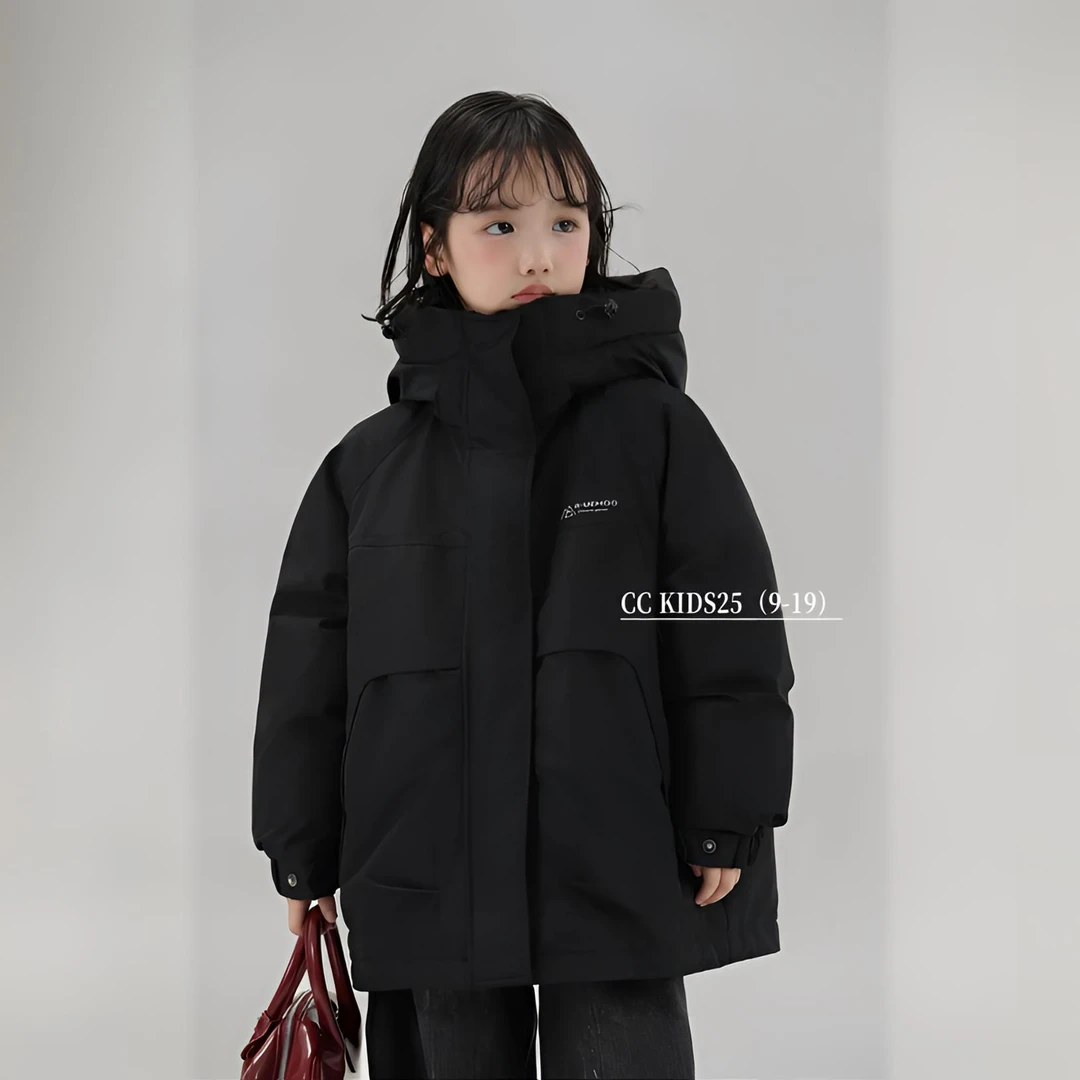 &苏珊&2025新款冬款cc羽绒服黑色帽子不可脱卸休闲时尚8025