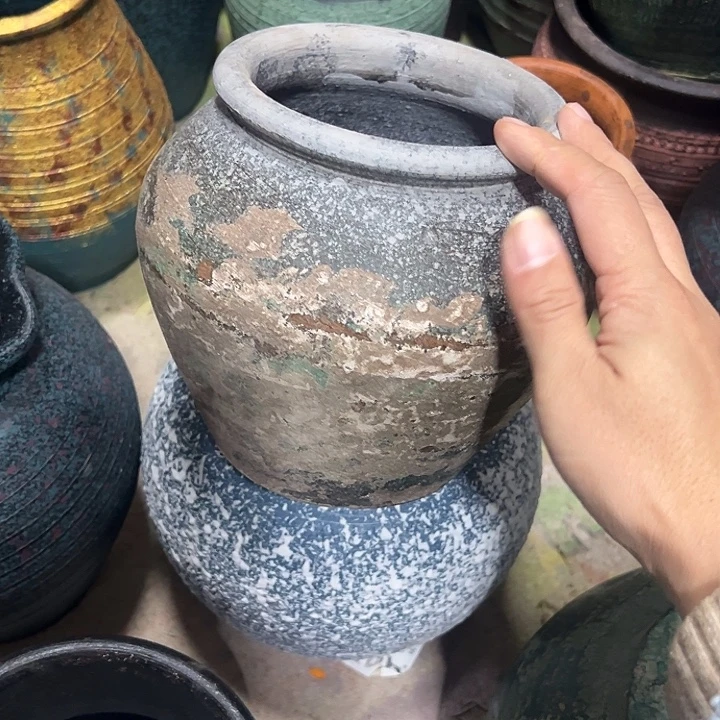 做旧小坛子高15口13默认打孔