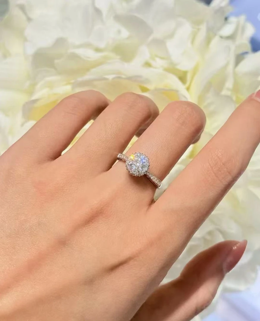 YF婚礼女戒手捧花钻戒手捧花戒指1.0ct钻戒