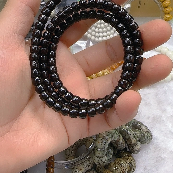 星月菩提手串27印尼黑金椰蒂65-108