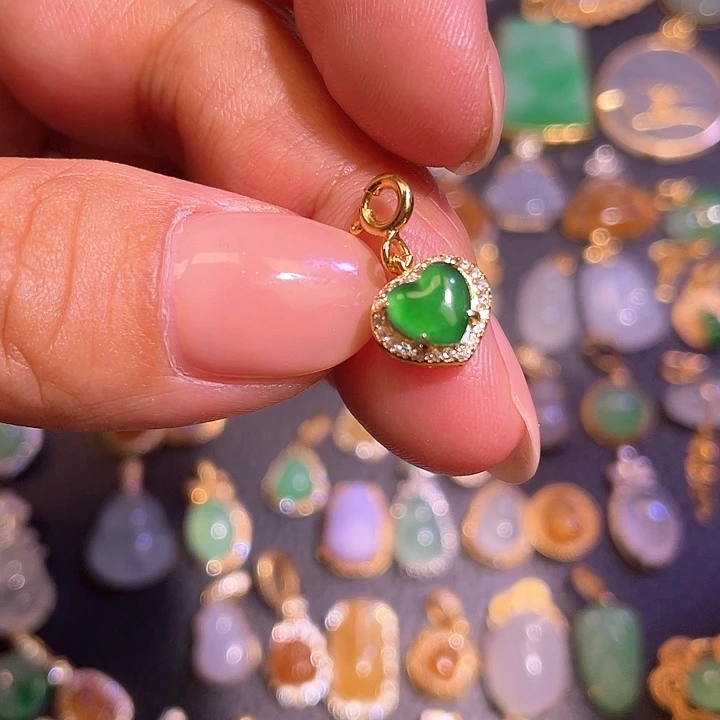 翡翠银S925镶嵌颈饰