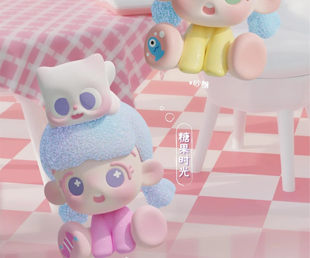 【拆袋】五人车 倒倒和小猫de一天系列潮玩萌粒盲袋盲盒摆件