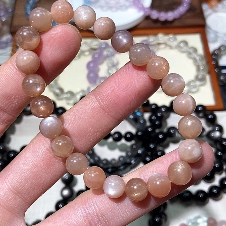 未镶嵌手串水晶卡8.3金沙橙太阳