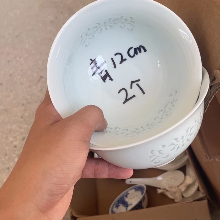 摆件景德镇高温细白瓷餐具