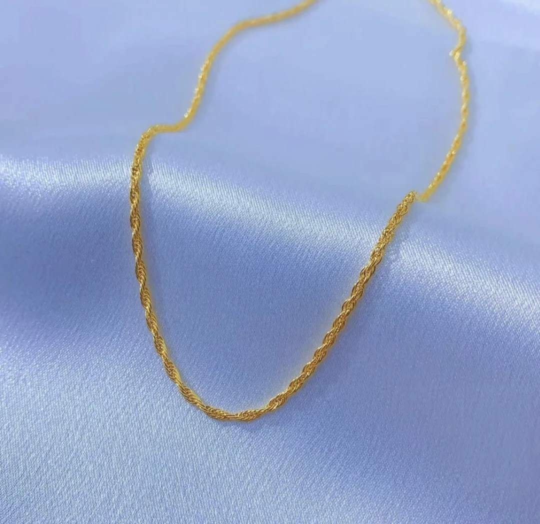 【水贝隆盛祥】足金999黄金麻花链时尚精致黄金项链