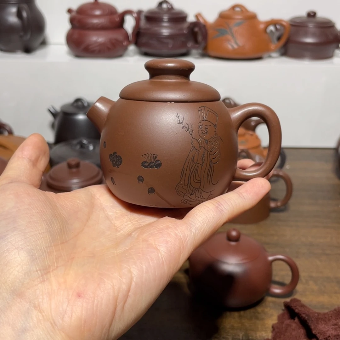 茶壶紫砂宜兴紫砂壶半手工17
