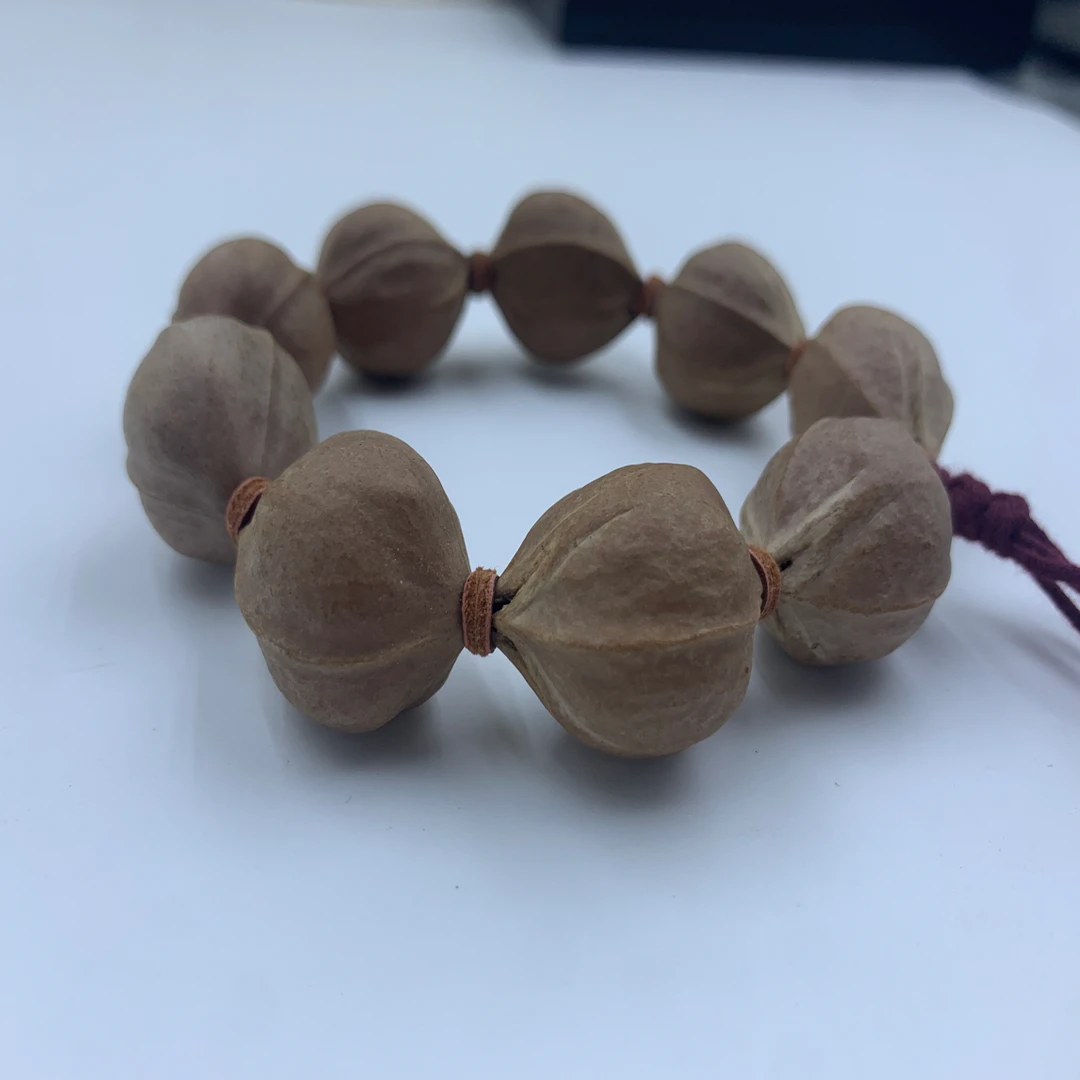 原生态自然老树橄榄核22/-27三花鲨鱼背素串