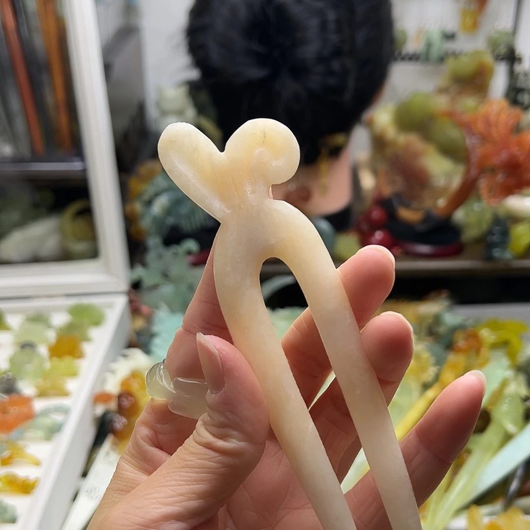 蛇纹石玉发饰合金