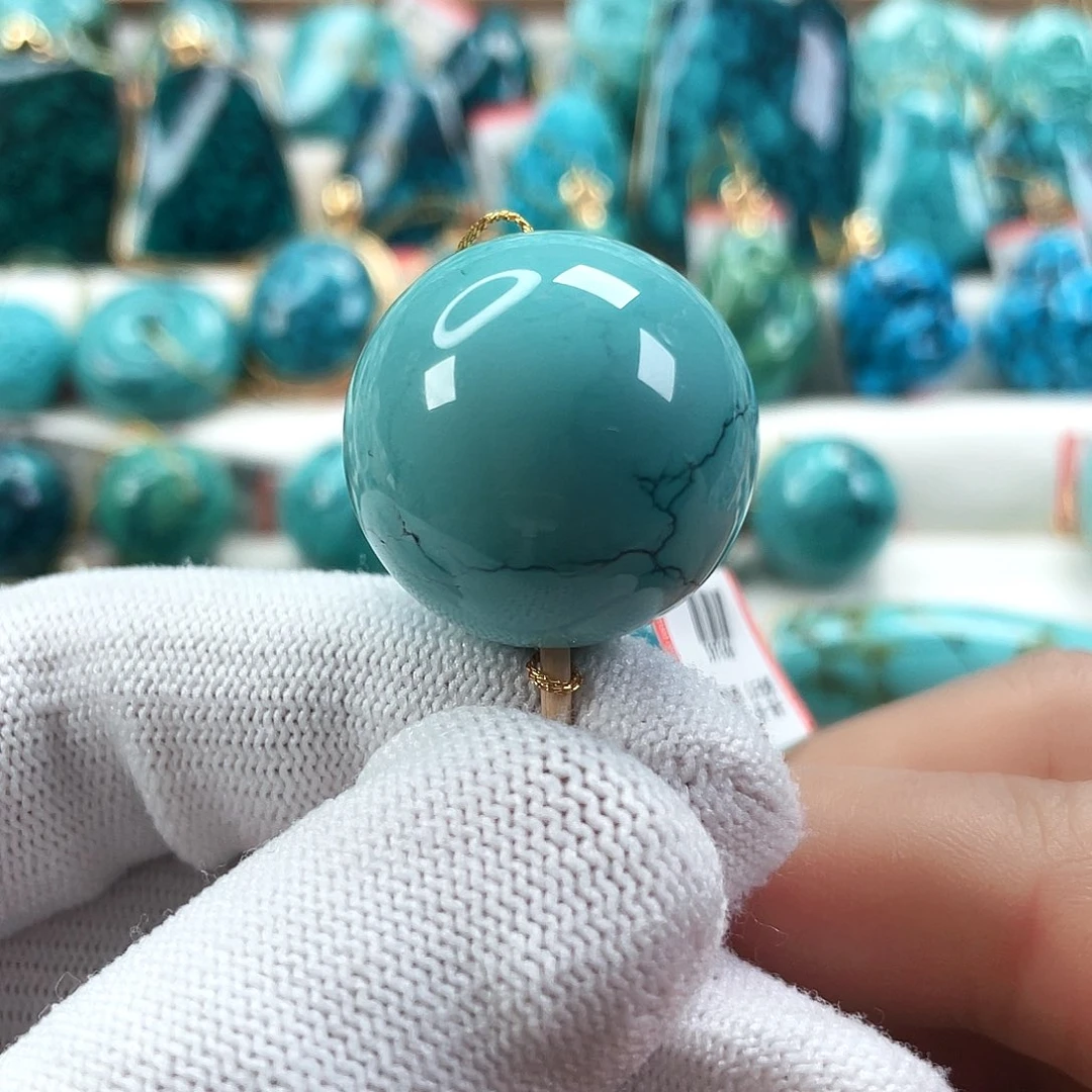 绿松石未镶嵌车挂直径24.6