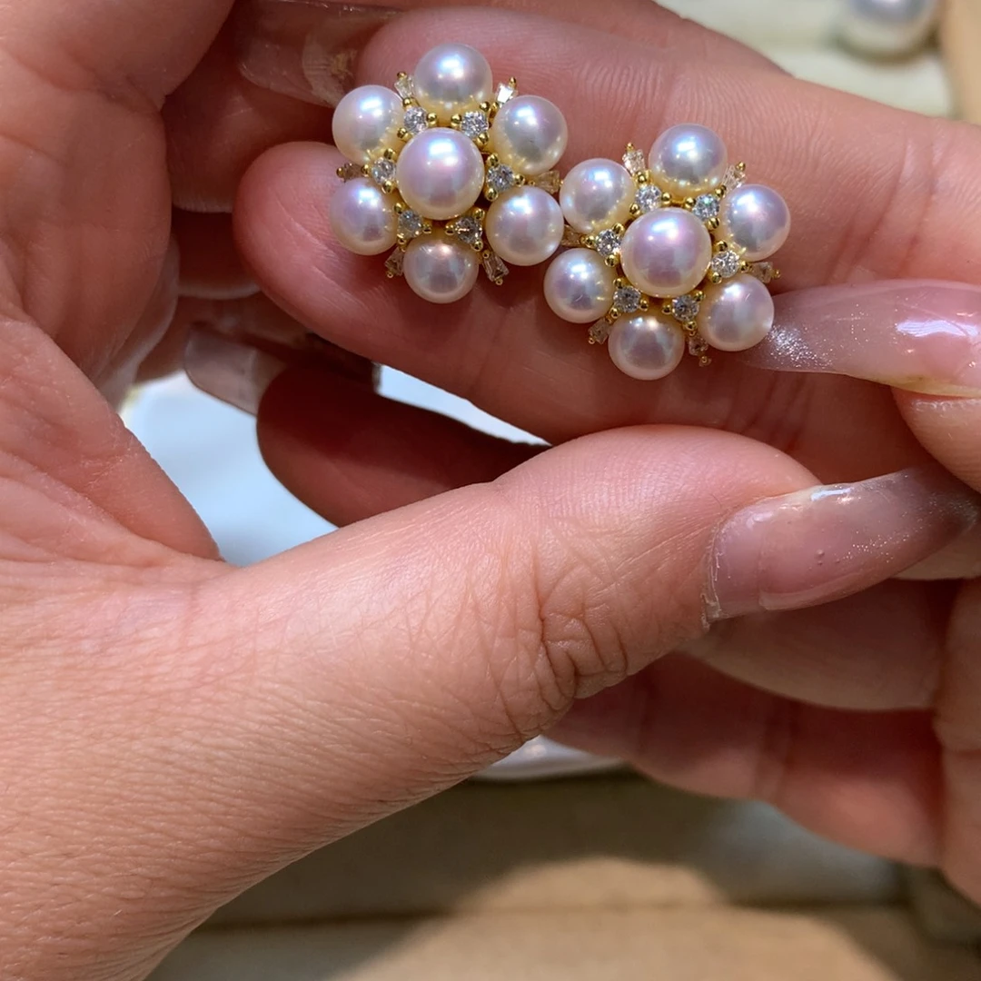 淡水珍珠耳饰未镶嵌