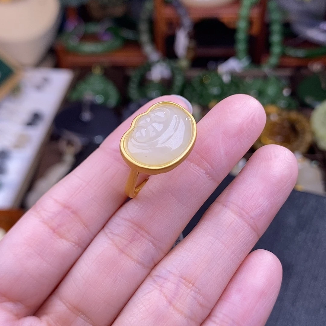 和田玉925.银戒指清货价未镶嵌