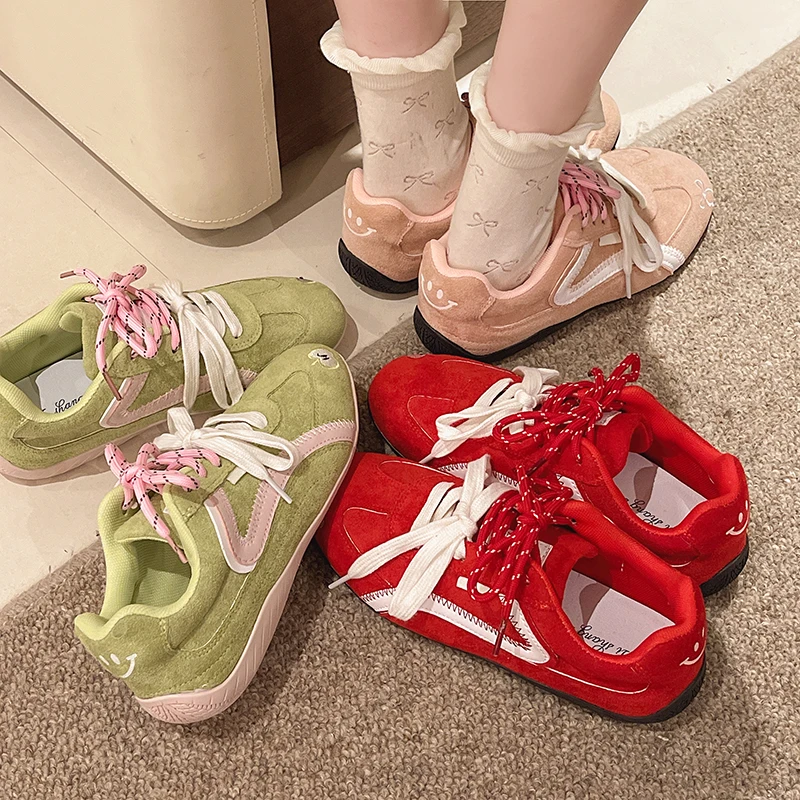 平底德训鞋女2025年新款复古百搭舒适轻便拼色休闲运动阿甘鞋潮鞋