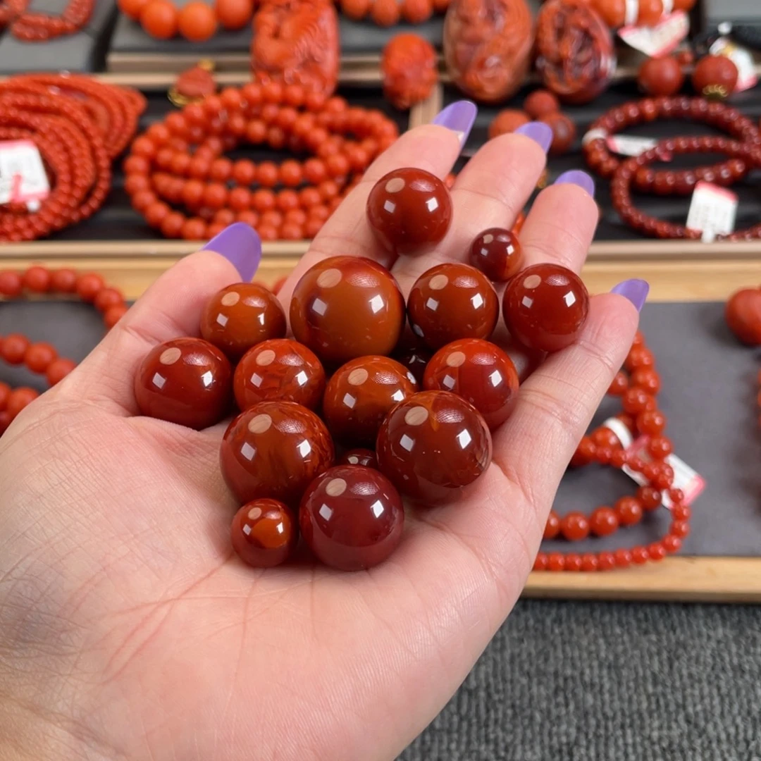 南红玛瑙未镶嵌10➕至21➕瓦西南红单珠