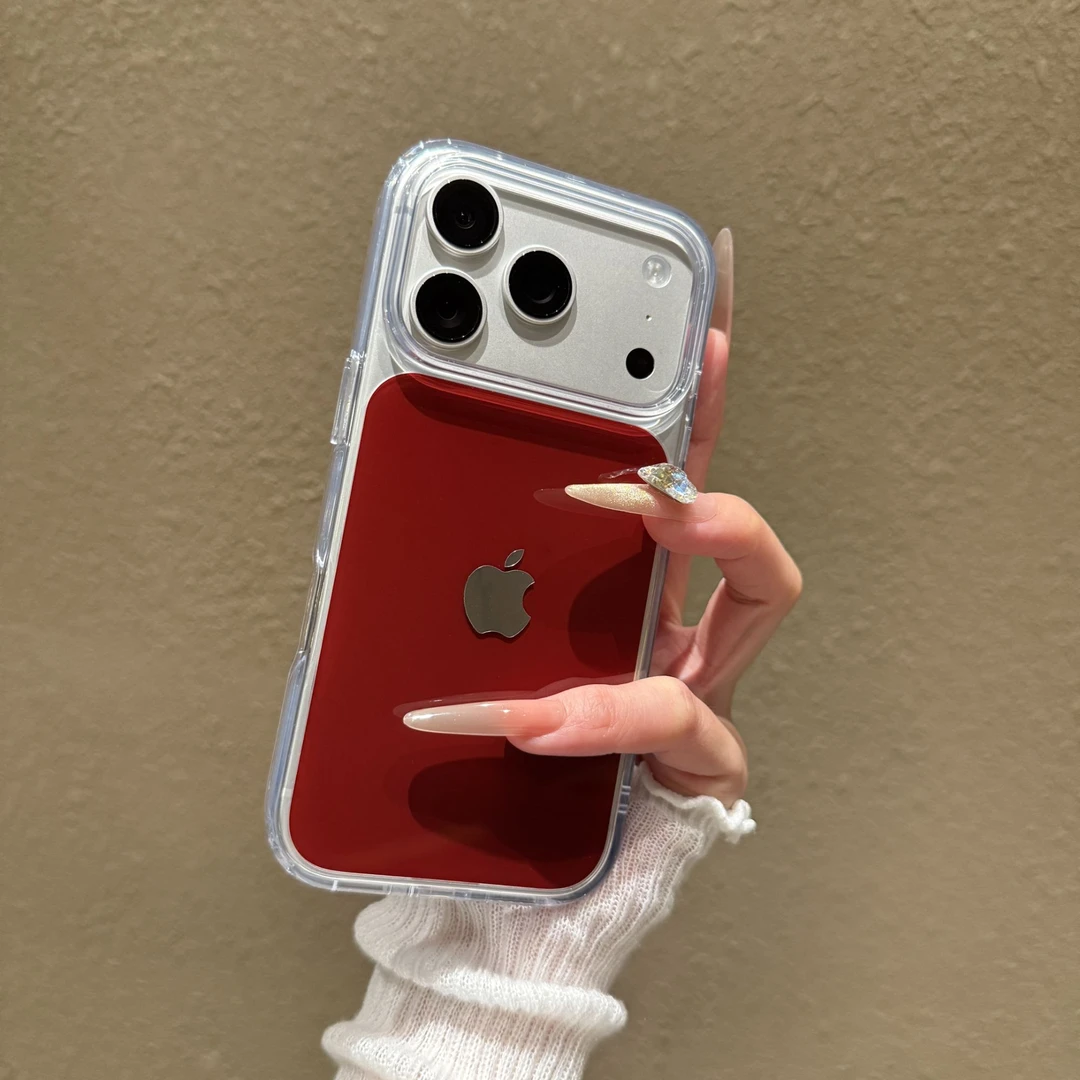 简约高级纯色亚克力适用苹果17promax手机壳iphone16防摔15时尚14