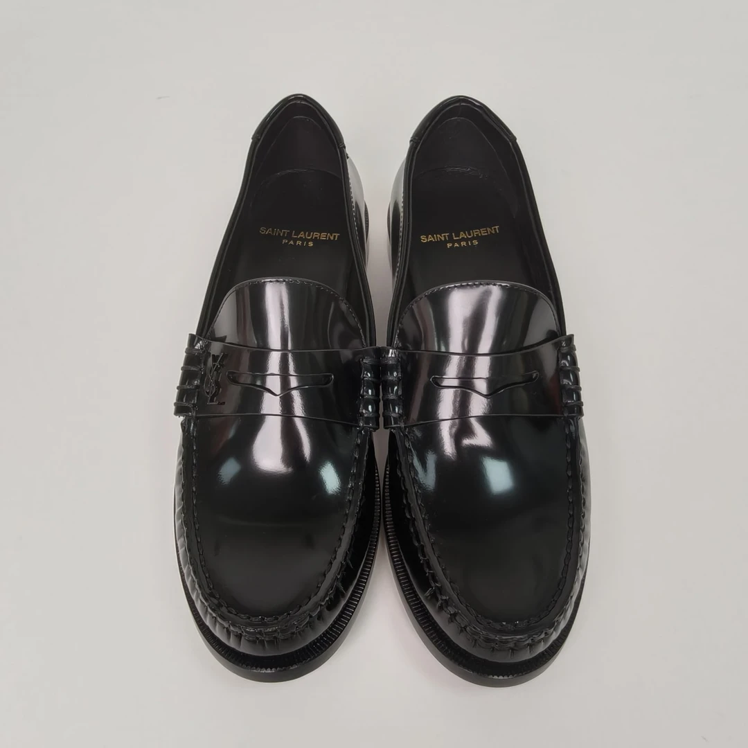 99新 YSL/圣罗兰 【lu】乐福鞋 皮鞋 37.5码P245315925