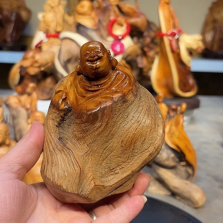 柏木太行崖柏弥勒佛