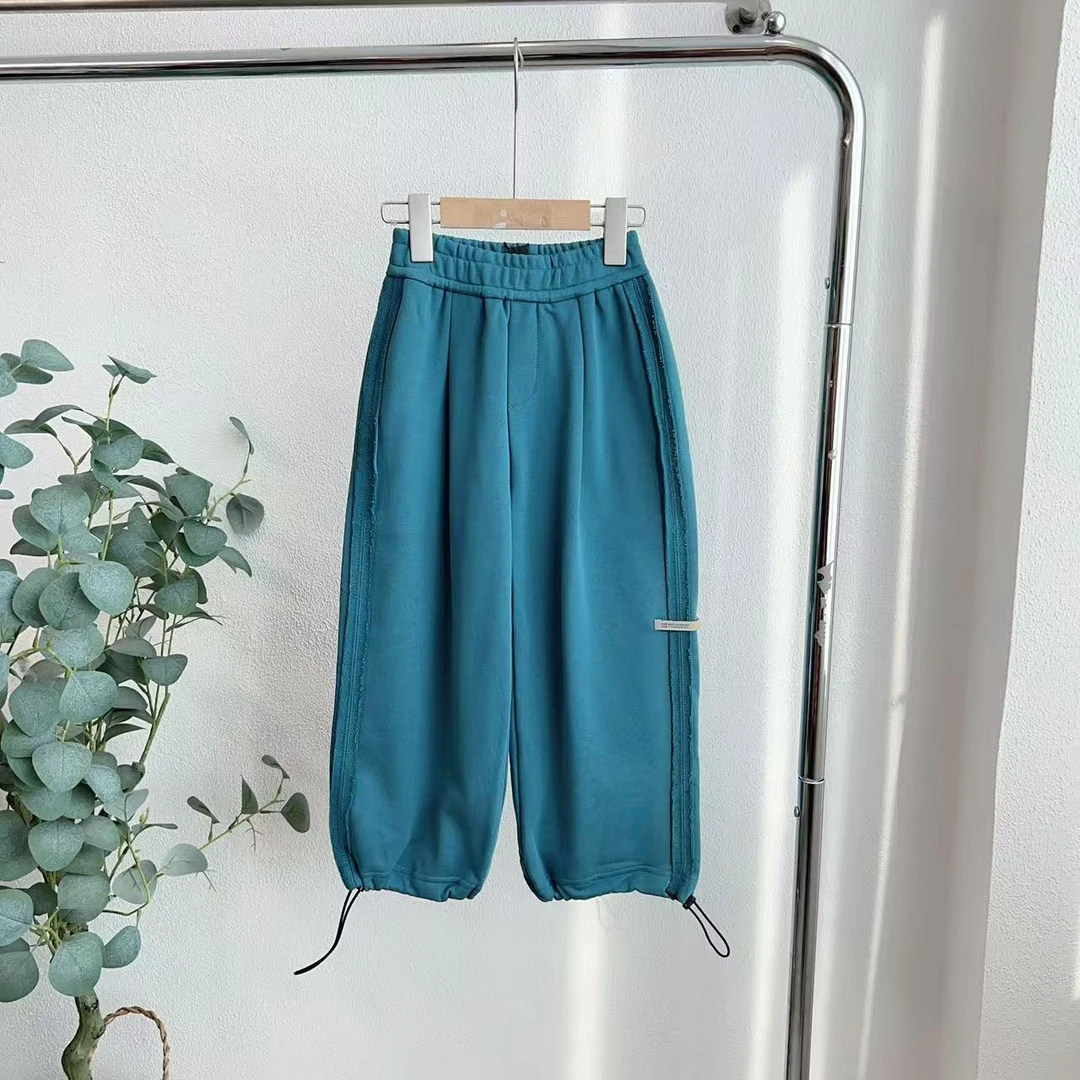 6237屴孔雀蓝卫裤