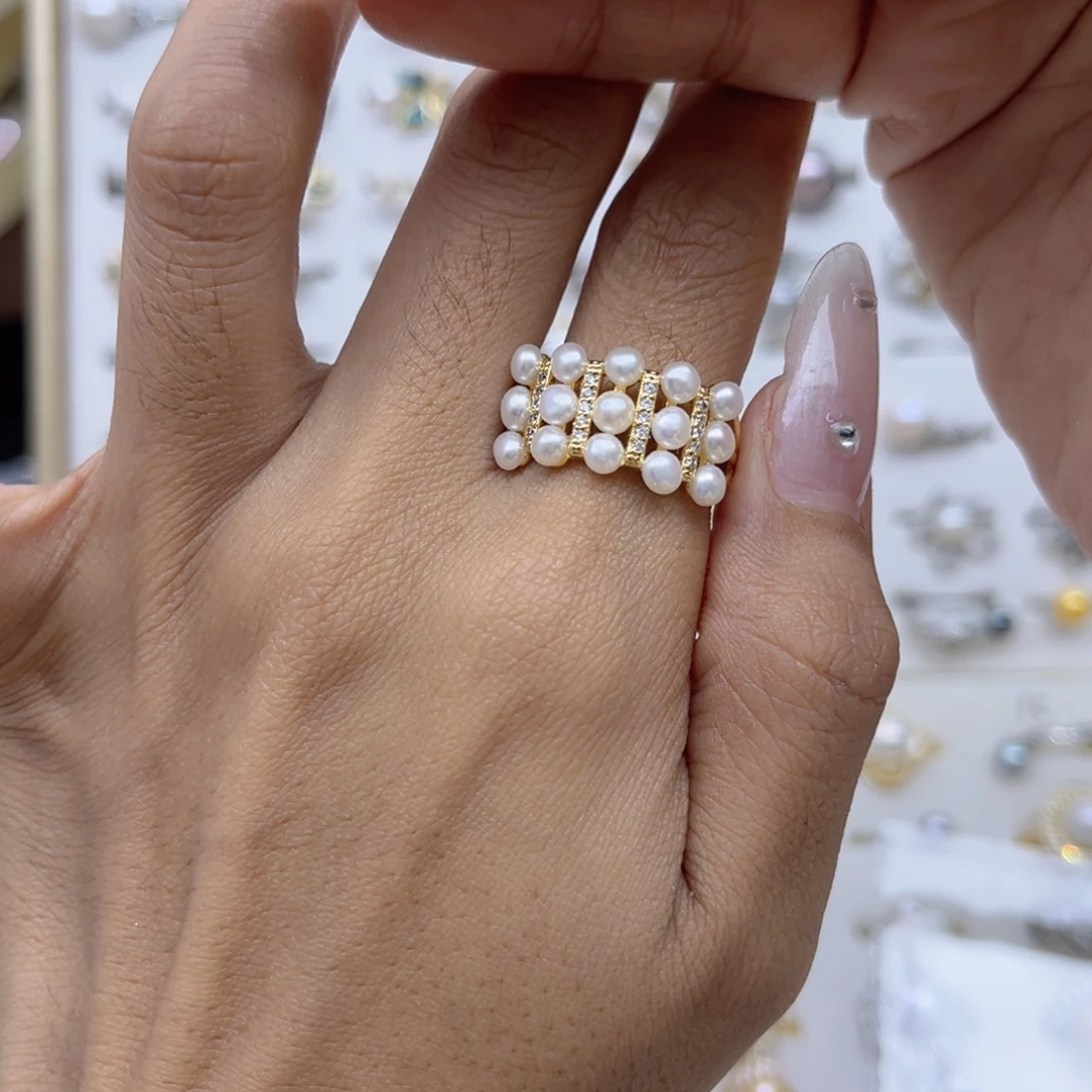 远****戒指淡水珍珠合金